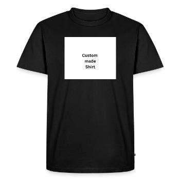 Chemise sur mesure - T-shirt Premium bio Homme - noir - Devant - Nico (187cm)