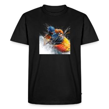Kayak Water Rush en eau vive - T-shirt Premium bio Homme - noir - Devant - Nico (187cm)
