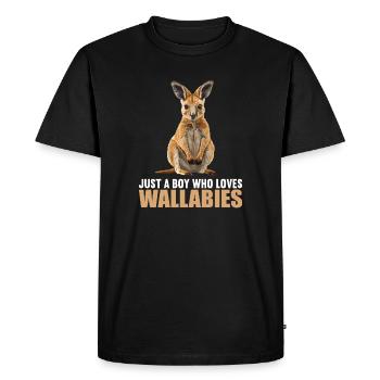 Wallabies Wallaby - Men's Premium Organic T-Shirt - black - Front - Nico (187cm)