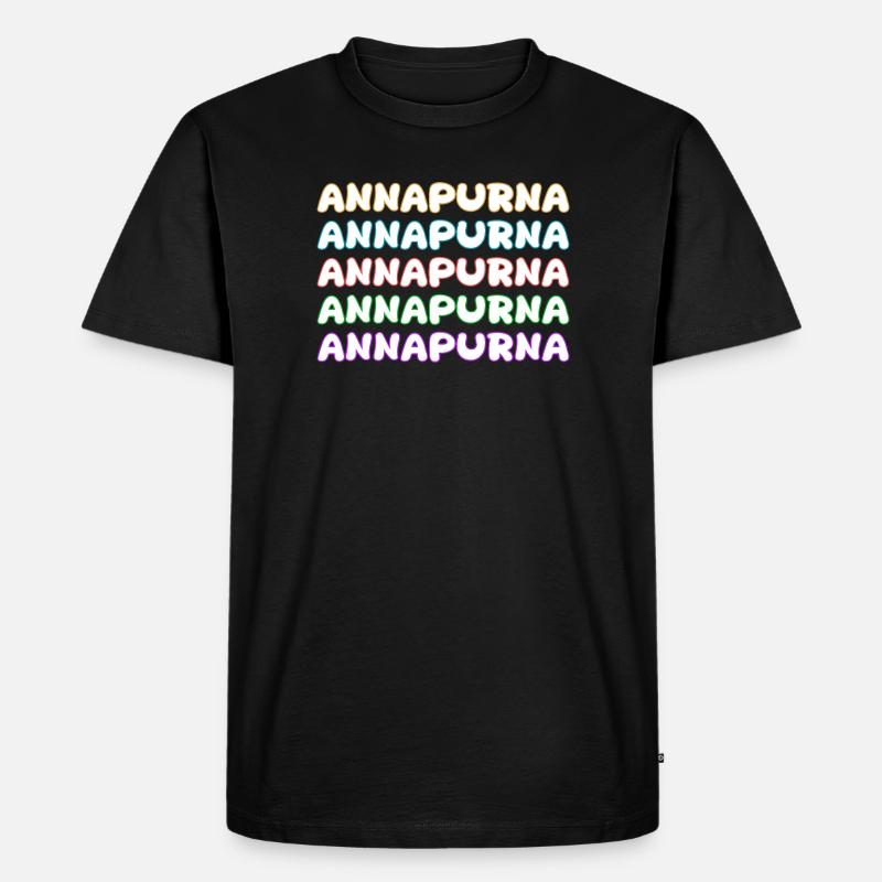 Klettern Annapurna - Männer Premium Bio T-Shirt - Schwarz