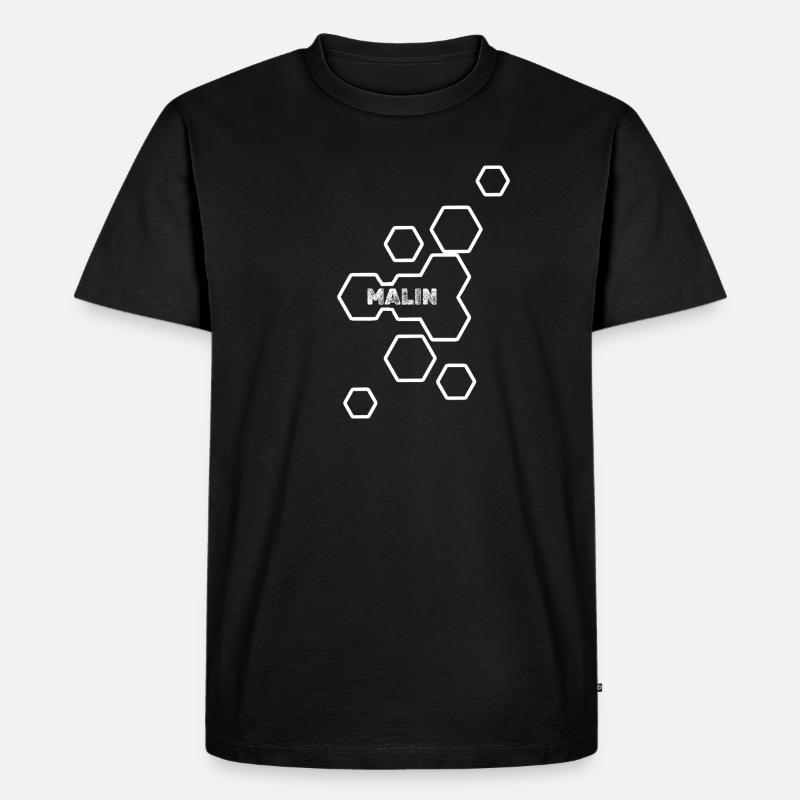 Name Malin - Männer Premium Bio T-Shirt - Schwarz