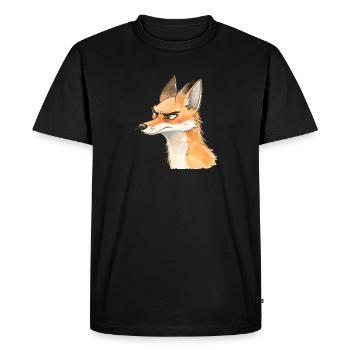 Grim Fox Aquarelle - Conception d’animaux mignons - T-shirt Premium bio Homme - noir - Devant - Nico (187cm)