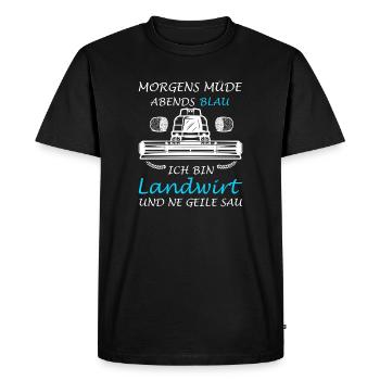 Farmer Agriculture Tractor Tractor Driver - Men's Premium Organic T-Shirt - black - Front - Nico (187cm)