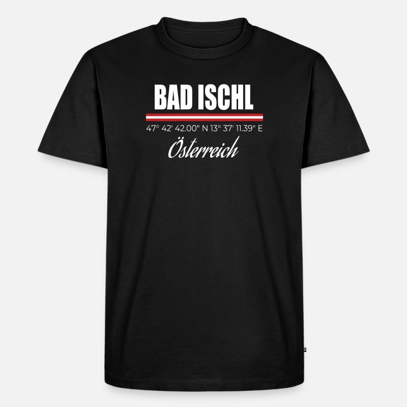 Bad Ischl - Männer Premium Bio T-Shirt - Schwarz