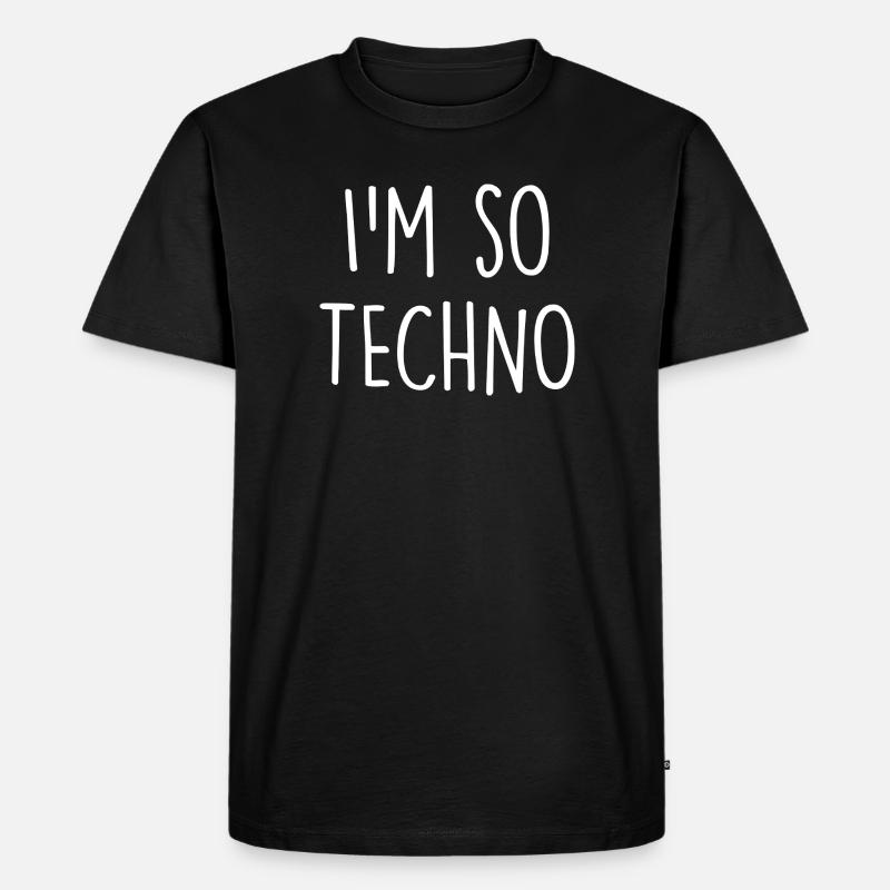 Techno - Männer Premium Bio T-Shirt - Schwarz