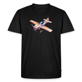 Colorful Radio Control Acrobatic Airplane - Men's Premium Organic T-Shirt - black - Front - Nico (187cm)
