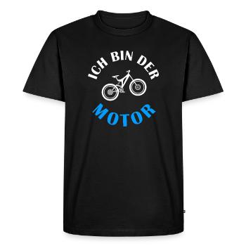 JE SUIS LE MOTEUR Gravel Bike Gravek Bike Rider - T-shirt Premium bio Homme - noir - Devant - Nico (187cm)