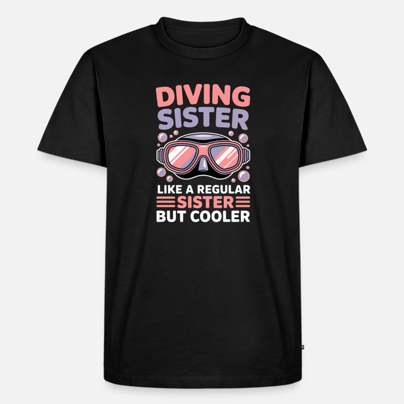 Tauchen Spruch Mädchen Lustiges Tauchen Geschenk - Männer Premium Bio T-Shirt - Schwarz