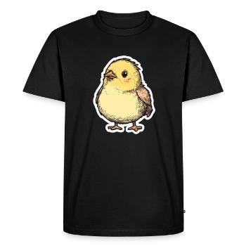 Chick - Men's Premium Organic T-Shirt - black - Front - Nico (187cm)