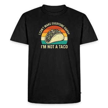 Je ne peux pas rendre tout le monde heureux Je ne suis pas un taco - T-shirt Premium bio Homme - noir - Devant - Nico (187cm)