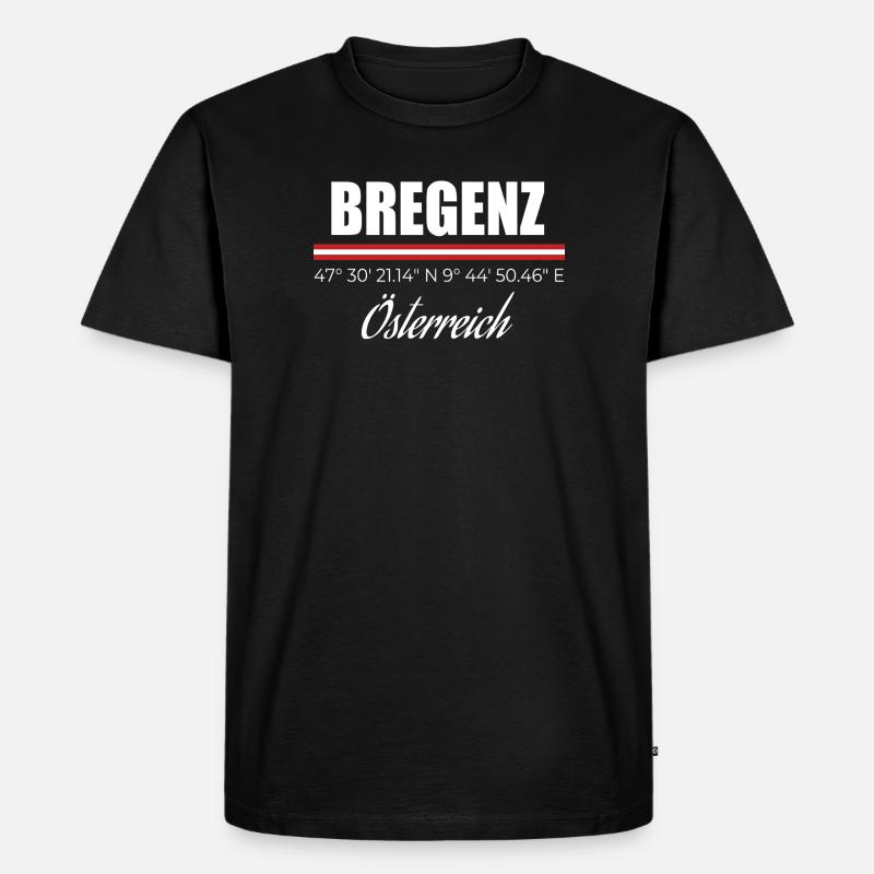 Bregenz - Männer Premium Bio T-Shirt - Schwarz