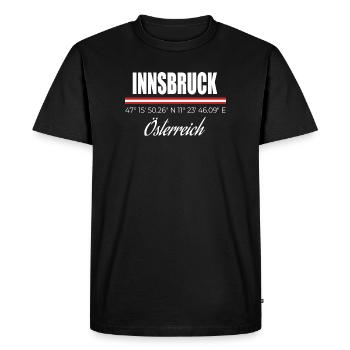 Innsbruck - T-shirt Premium bio Homme - noir - Devant - Nico (187cm)