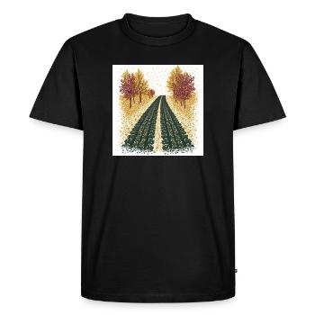 Traces de pneus à pois - T-shirt Premium bio Homme - noir - Devant - Nico (187cm)