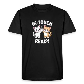 K-Pop Hi-Touch Funny Korea Maknae - Men's Premium Organic T-Shirt - black - Front - Nico (187cm)