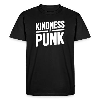 Kindness Is Punk - Men's Premium Organic T-Shirt - black - Front - Nico (187cm)