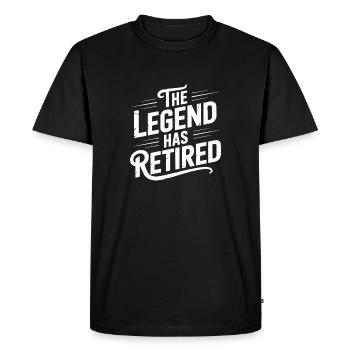 Retirement Art for Men Women Grandpa Retired Dad - Men's Premium Organic T-Shirt - black - Front - Nico (187cm)