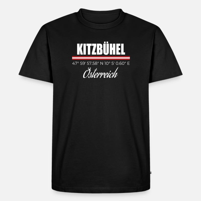 Kitzbühel - Männer Premium Bio T-Shirt - Schwarz