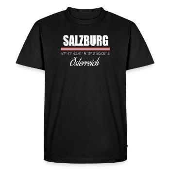 Salzbourg - T-shirt Premium bio Homme - noir - Devant - Nico (187cm)