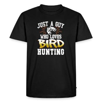 Amateur de chasse aux oiseaux Humour en plein air pour les traqueurs de volailles - T-shirt Premium bio Homme - noir - Devant - Nico (187cm)