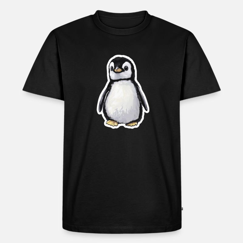 Pinguin - Männer Premium Bio T-Shirt - Schwarz