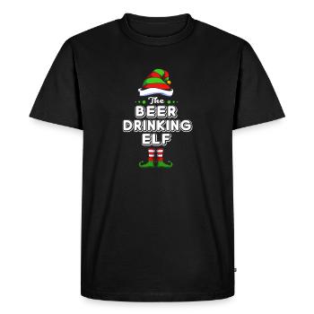 Elf Elf Cadeau de Noël Bière Fête Alcool - T-shirt Premium bio Homme - noir - Devant - Nico (187cm)