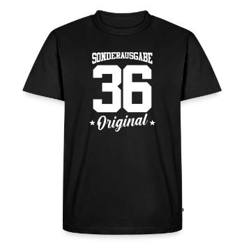 36 Birthday - Men's Premium Organic T-Shirt - black - Front - Nico (187cm)