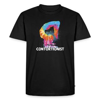 Quote for a contortionist - Men's Premium Organic T-Shirt - black - Front - Nico (187cm)