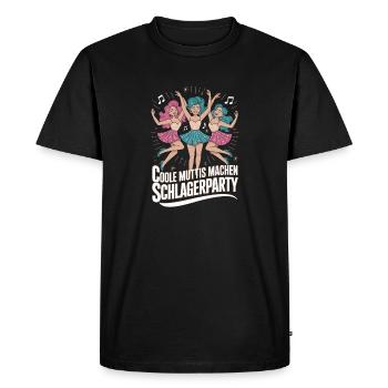 Des mamans cool font de la fête Schlager la nuit des femmes - T-shirt Premium bio Homme - noir - Devant - Nico (187cm)