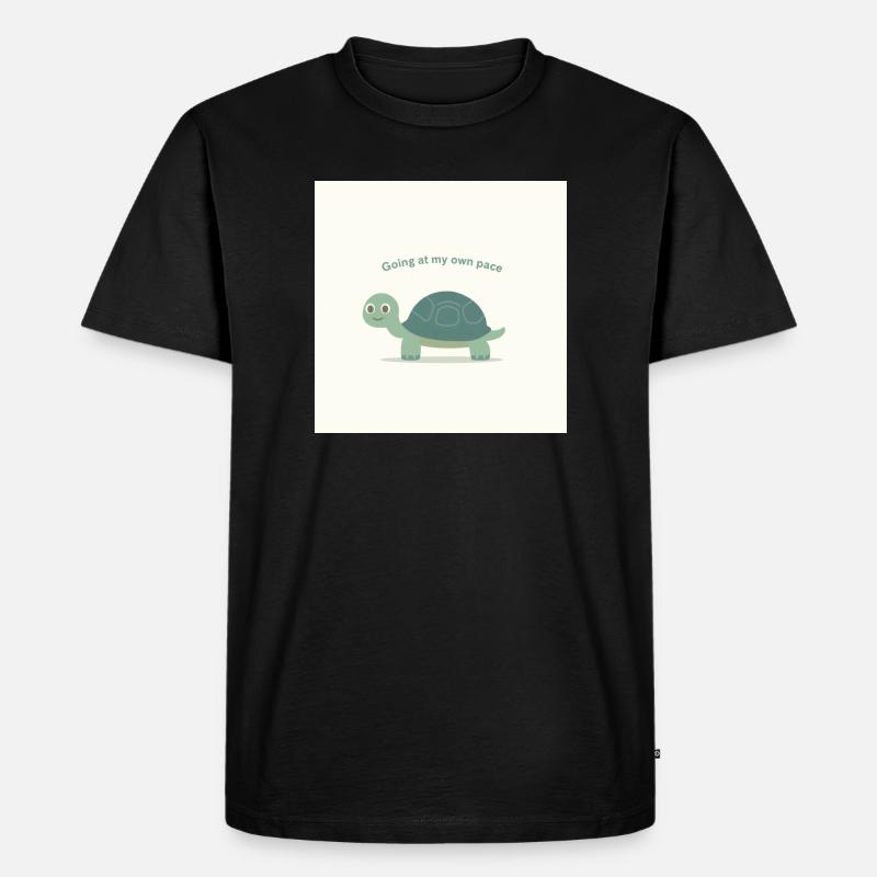 Turtle  - Männer Premium Bio T-Shirt - Schwarz