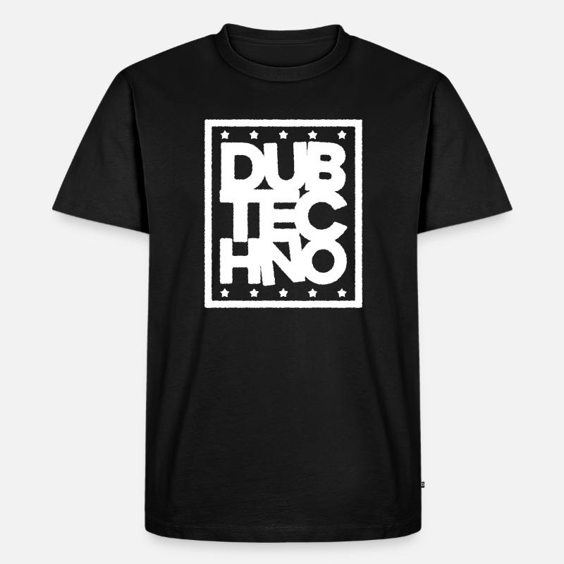 Dub Techno Light Edition - Männer Premium Bio T-Shirt - Schwarz