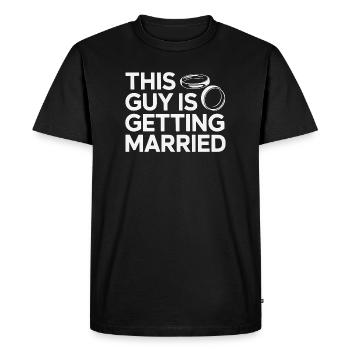 This Guy Is Getting Married - Men's Premium Organic T-Shirt - black - Front - Nico (187cm)