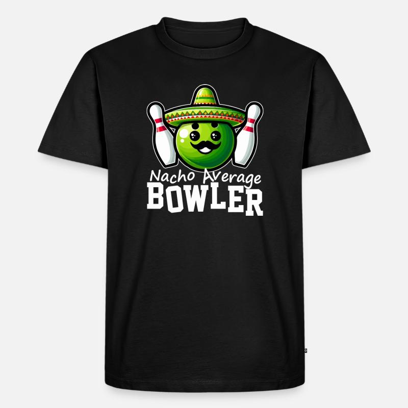 Nacho Durchschnittlicher Bowler - Männer Premium Bio T-Shirt - Schwarz