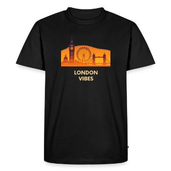 London Vibes Skyline Silhouette City - Men's Premium Organic T-Shirt - black - Front - Nico (187cm)
