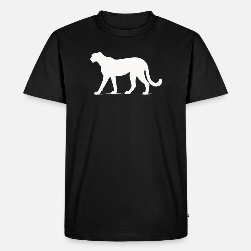 Gepard Tier  - Männer Premium Bio T-Shirt - Schwarz