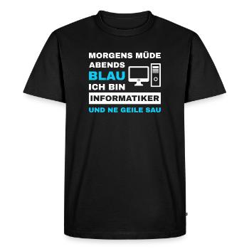 computer scientist programmer admin sayings funny - Men's Premium Organic T-Shirt - black - Front - Nico (187cm)