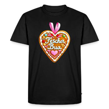 Gingerbread Heart October Folk Festival Traditional Costume Fescher Bua - Men's Premium Organic T-Shirt - black - Front - Nico (187cm)