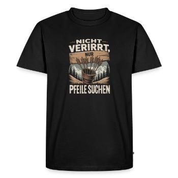 Archery design for archers and courses - Men's Premium Organic T-Shirt - black - Front - Nico (187cm)