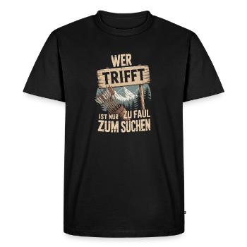 Archery design for archers and courses - Men's Premium Organic T-Shirt - black - Front - Nico (187cm)