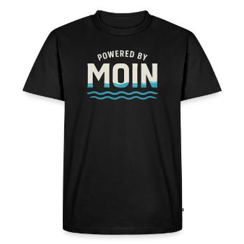 Moon Power Waves Logo - Men's Premium Organic T-Shirt - black - Front - Nico (187cm)