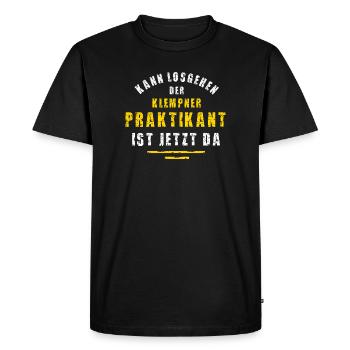 Plumber Intern Plumbing Internship Tinsmith - Men's Premium Organic T-Shirt - black - Front - Nico (187cm)