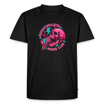 Humour surstimulé du café du club des mamans - T-shirt Premium bio Homme - noir - Devant - Nico (187cm)