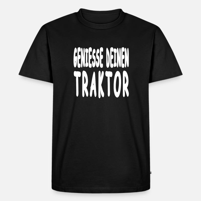 Traktor - Männer Premium Bio T-Shirt - Schwarz