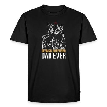 German Shepherd Dad Father's Day Father - Men's Premium Organic T-Shirt - black - Front - Nico (187cm)