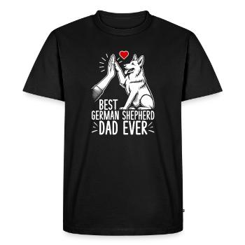 German Shepherd Dad Father's Day Father - Men's Premium Organic T-Shirt - black - Front - Nico (187cm)