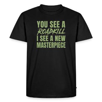 taxidermy for taxidermist design  - Men's Premium Organic T-Shirt - black - Front - Nico (187cm)