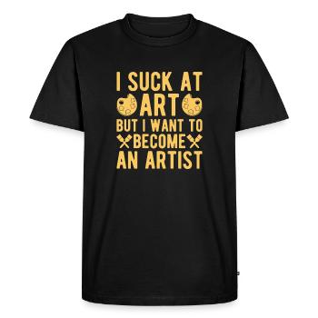 Artiste Peintre Graphique Je suis nul à l’art Art - T-shirt Premium bio Homme - noir - Devant - Nico (187cm)