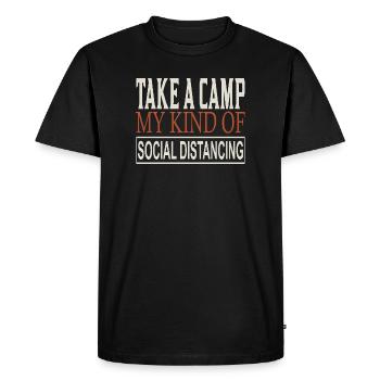 Prendre un camp My Social Distancing - T-shirt Premium bio Homme - noir - Devant - Nico (187cm)