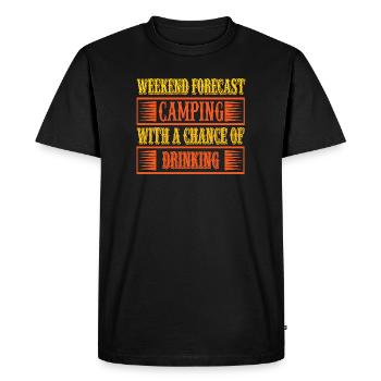 Perspectives du week-end de camping - T-shirt Premium bio Homme - noir - Devant - Nico (187cm)