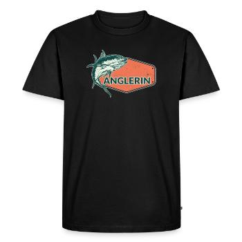 Anglerin Fish USA Design - T-shirt Premium bio Homme - noir - Devant - Nico (187cm)