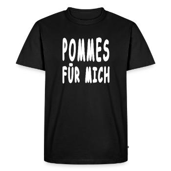 French fries - Men's Premium Organic T-Shirt - black - Front - Nico (187cm)